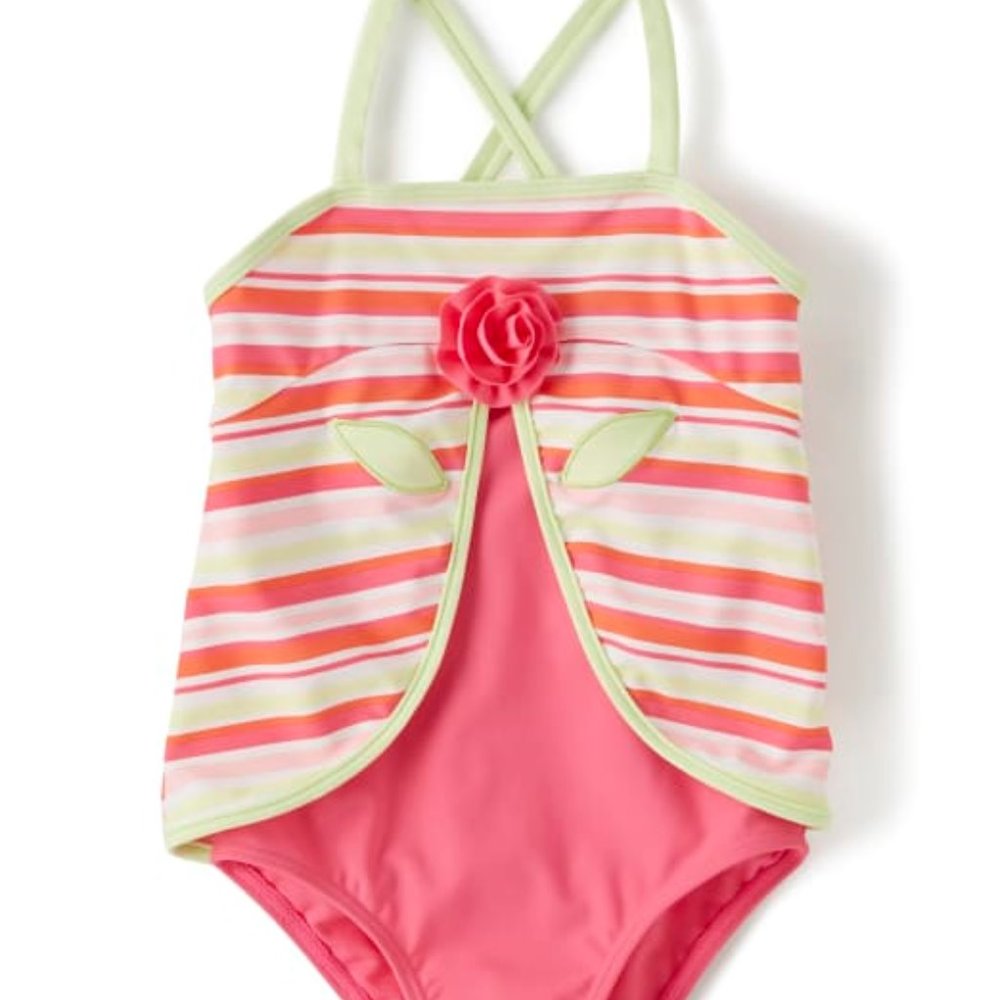 Gymboree "Fairy Blossom" Striped Pink Swimsuit